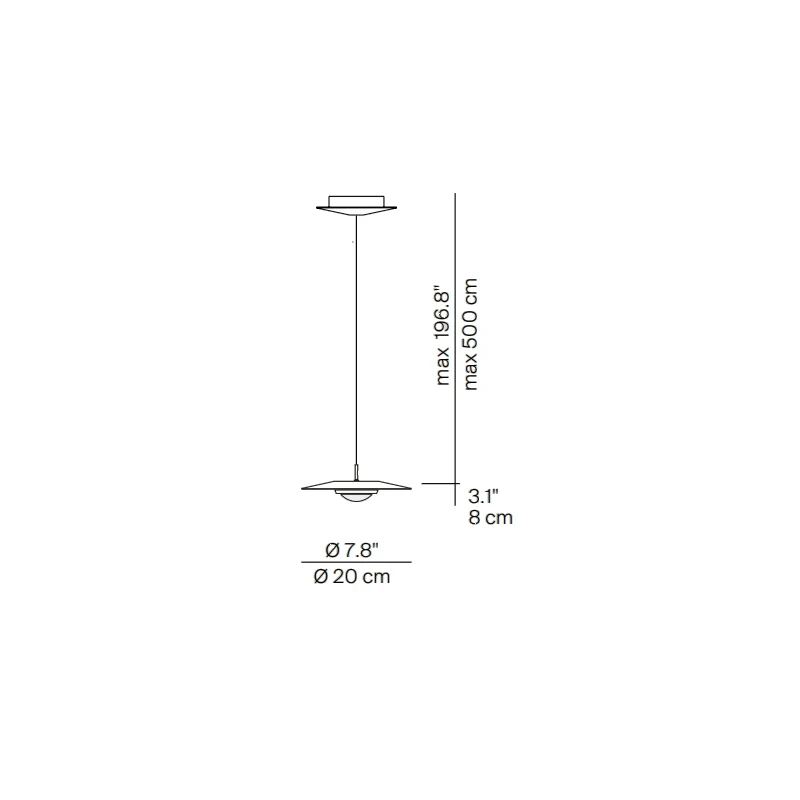 Luceplan - Koinè Pendant Lamp - Small Matte Blue