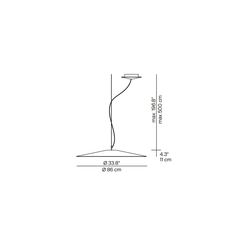 Luceplan - Koinè Lampada a Sospensione - Grande Rosso Opaco