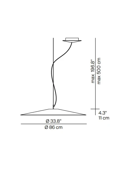 Luceplan - Koinè Lampada a Sospensione - Grande Blu Opaco