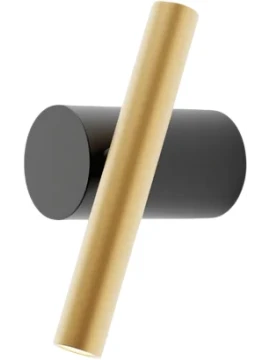 Luceplan - Doi Lampada da Parete / Soffitto - Nero / Ottone