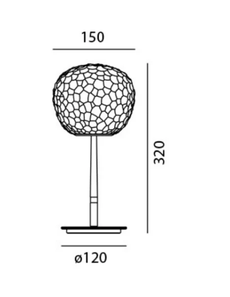 Artemide - Meteorite Table Lamp with Stem - Small Ø 15 cm