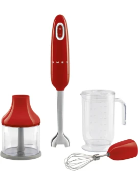 Smeg - Frullatore a Immersione con Accessori Inclusi - Rosso