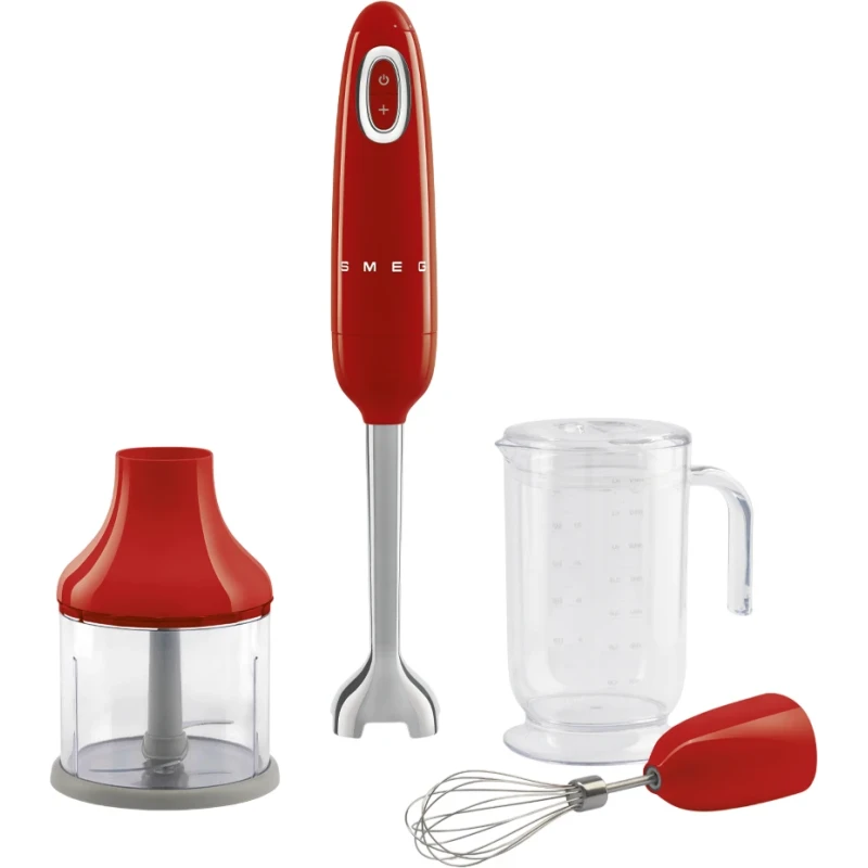 Smeg - Hand Blender with Accessories Included - Red