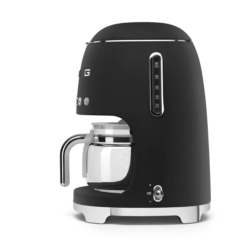 Smeg - Filter Coffee Machine with Glass Carafe and Lid - Black