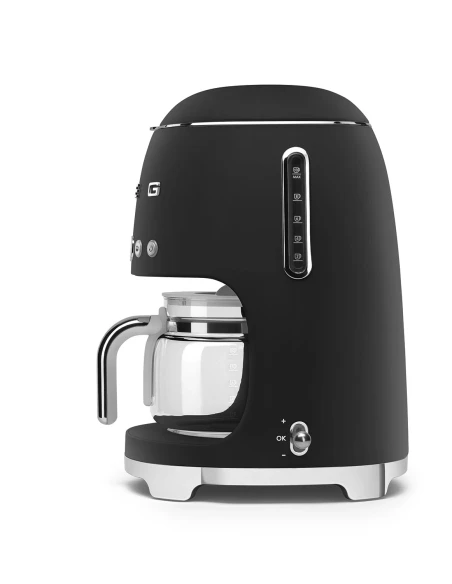 Smeg - Filter Coffee Machine with Glass Carafe and Lid - Black