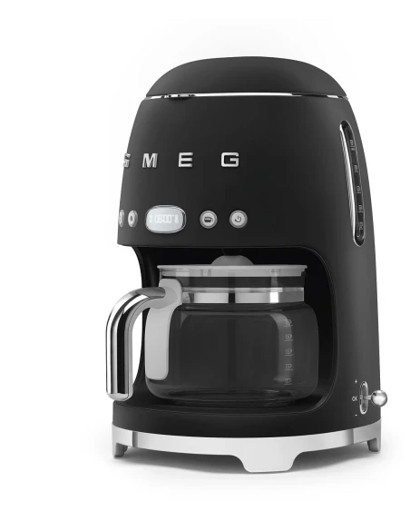 Smeg - Filter Coffee Machine with Glass Carafe and Lid - Black