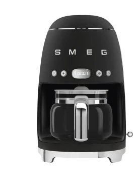Smeg - Filter Coffee Machine with Glass Carafe and Lid - Black