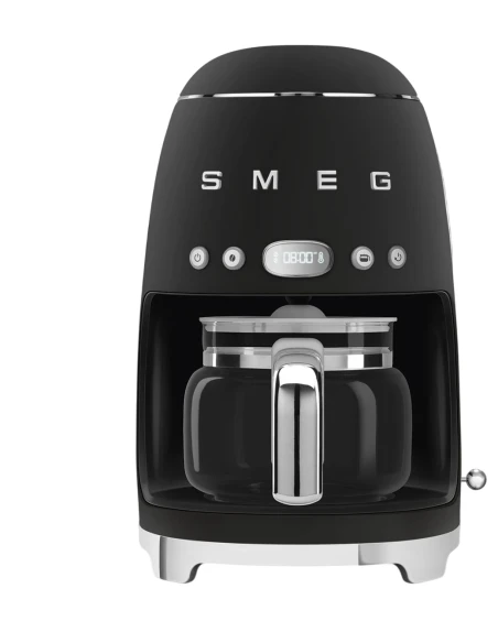 Smeg - Filter Coffee Machine with Glass Carafe and Lid - Black