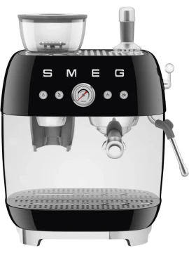 Smeg - Manual Espresso Machine with Grinder - Black