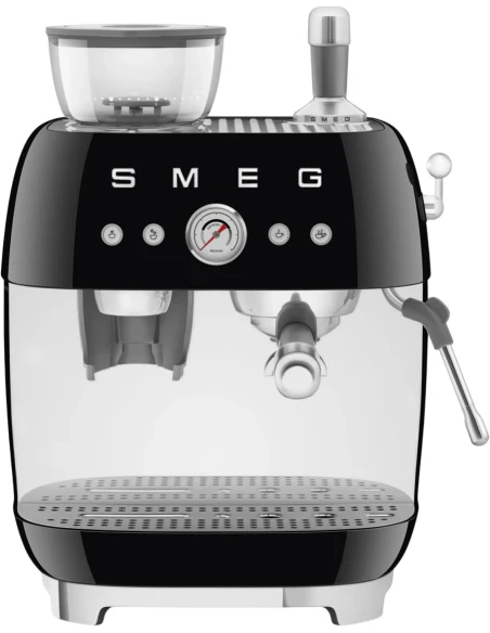Smeg - Manual Espresso Machine with Grinder - Black