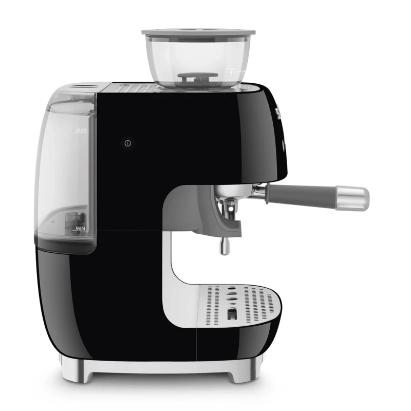Smeg - Macchina per Caffè Espresso Manuale con Macinacaffè - Nero