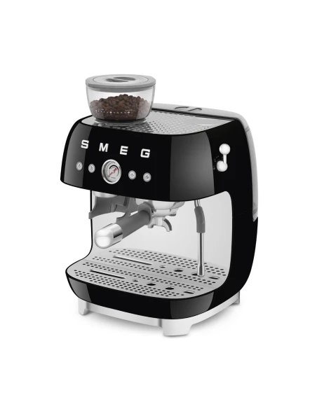 Smeg - Manual Espresso Machine with Grinder - Black