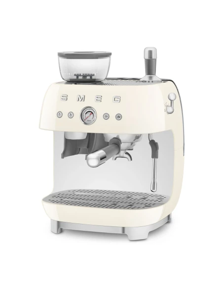 Smeg - Manual Espresso Machine with Grinder - Cream