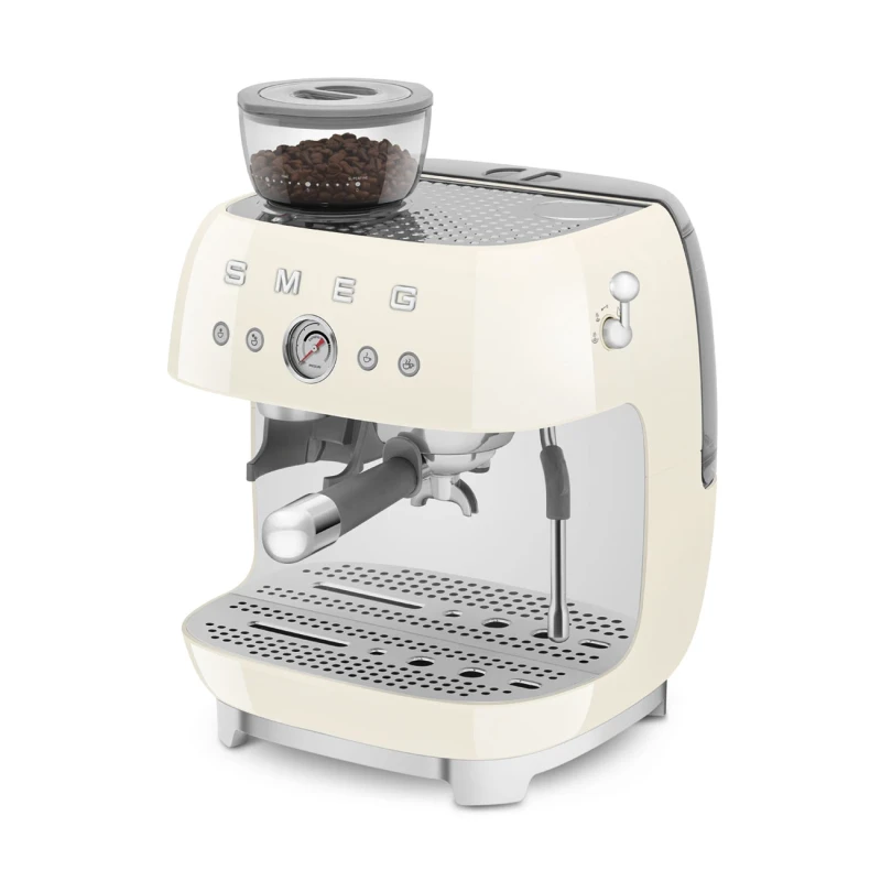 Smeg - Manual Espresso Machine with Grinder - Cream
