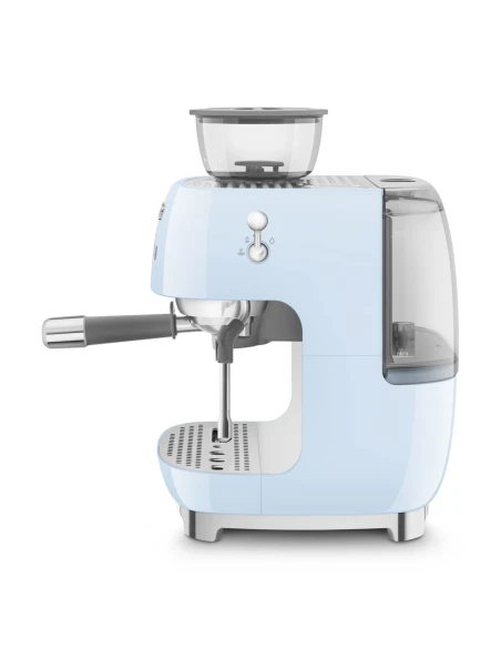 Smeg - Manual Espresso Machine with Grinder - Light Blue