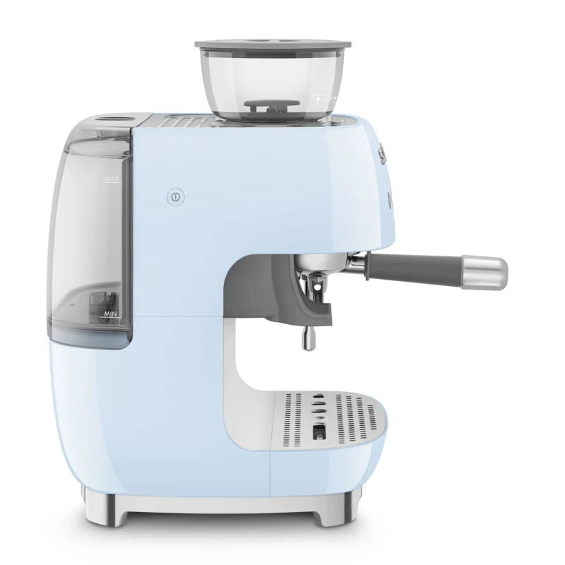 Smeg - Macchina per Caffè Espresso Manuale con Macinacaffè - Azzurro