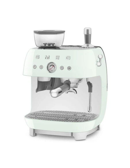 Smeg - Macchina per Caffè Espresso Manuale con Macinacaffè - Verde Pastello