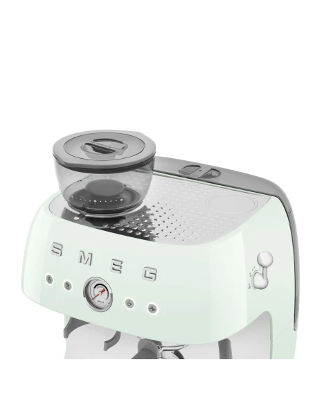 Smeg - Macchina per Caffè Espresso Manuale con Macinacaffè - Verde Pastello