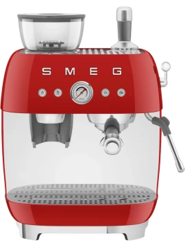 Smeg - Manual Espresso Machine with Grinder - Red