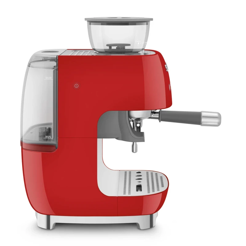 Smeg - Manual Espresso Machine with Grinder - Red