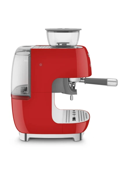 Smeg - Manual Espresso Machine with Grinder - Red