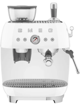 Smeg - Manual Espresso Machine with Grinder - White