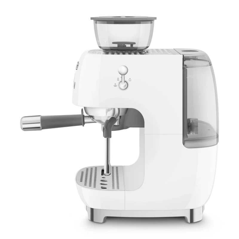 Smeg - Macchina per Caffè Espresso Manuale con Macinacaffè - Bianco
