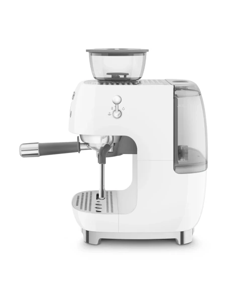 Smeg - Manual Espresso Machine with Grinder - White