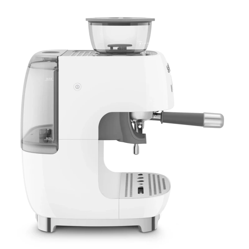Smeg - Macchina per Caffè Espresso Manuale con Macinacaffè - Bianco
