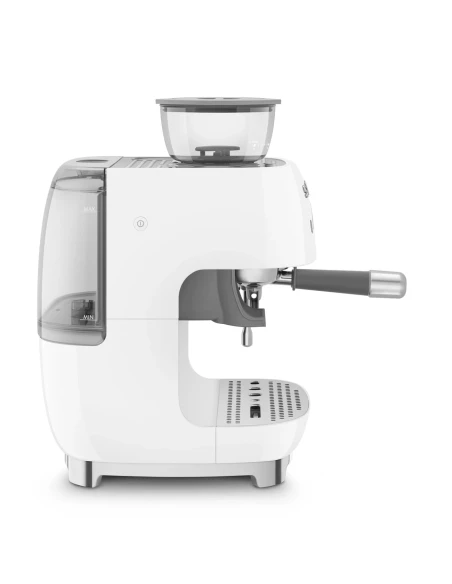 Smeg - Macchina per Caffè Espresso Manuale con Macinacaffè - Bianco