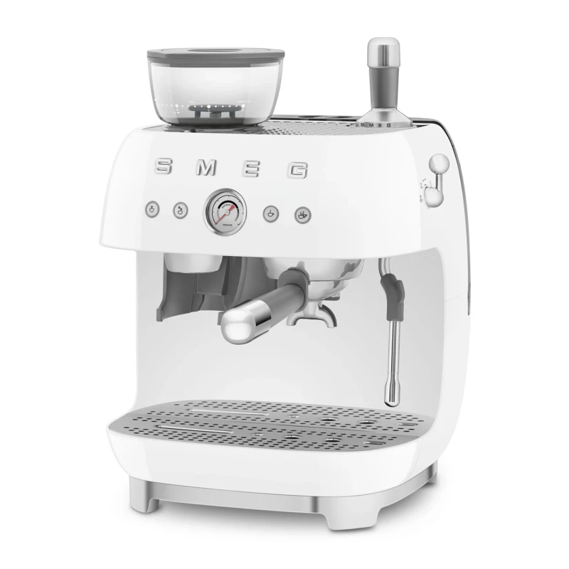 Smeg - Manual Espresso Machine with Grinder - White