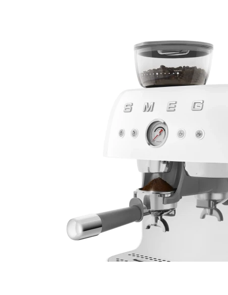 Smeg - Manual Espresso Machine with Grinder - White
