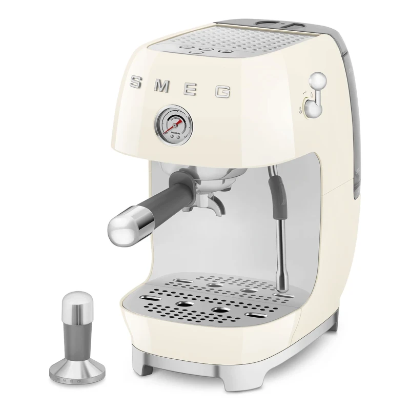 Smeg - Manual Espresso Coffee Machine with Cold Brew - Glossy Cream