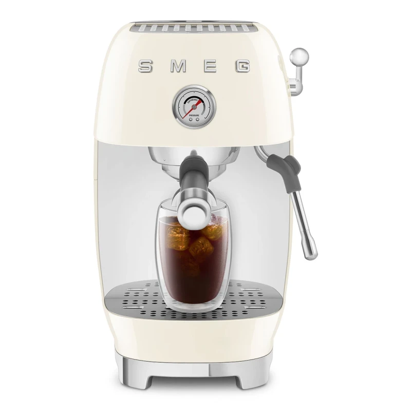 Smeg - Manual Espresso Coffee Machine with Cold Brew - Glossy Cream