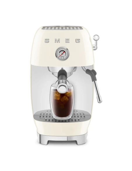 Smeg - Manual Espresso Coffee Machine with Cold Brew - Glossy Cream