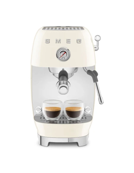 Smeg - Manual Espresso Coffee Machine with Cold Brew - Glossy Cream