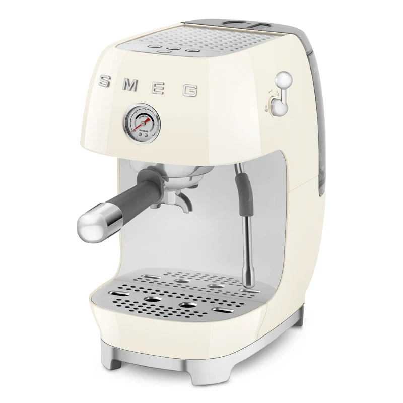 Smeg - Manual Espresso Coffee Machine with Cold Brew - Glossy Cream