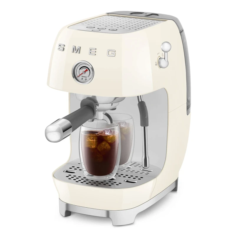 Smeg - Manual Espresso Coffee Machine with Cold Brew - Glossy Cream