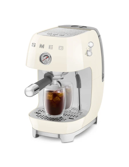 Smeg - Manual Espresso Coffee Machine with Cold Brew - Glossy Cream