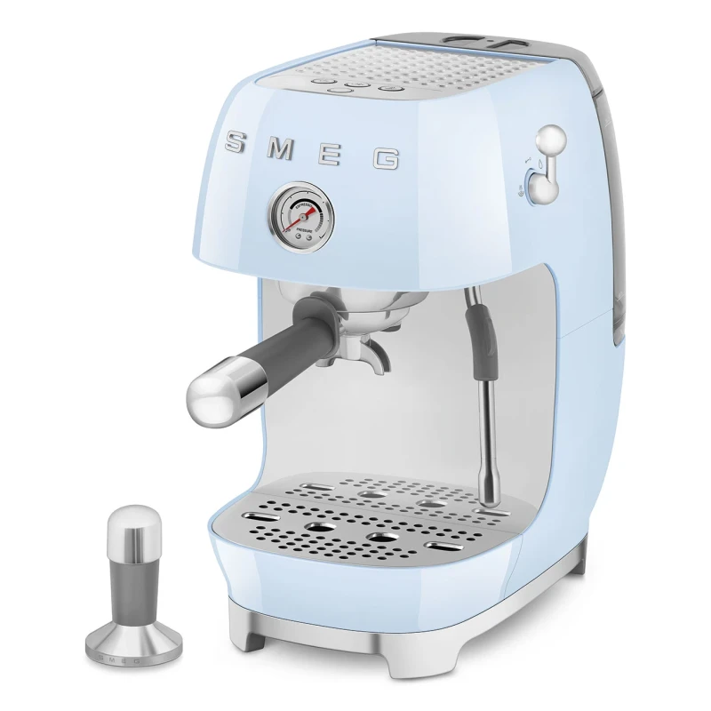 Smeg - Manual Espresso Coffee Machine with Cold Brew - Glossy Light Blue