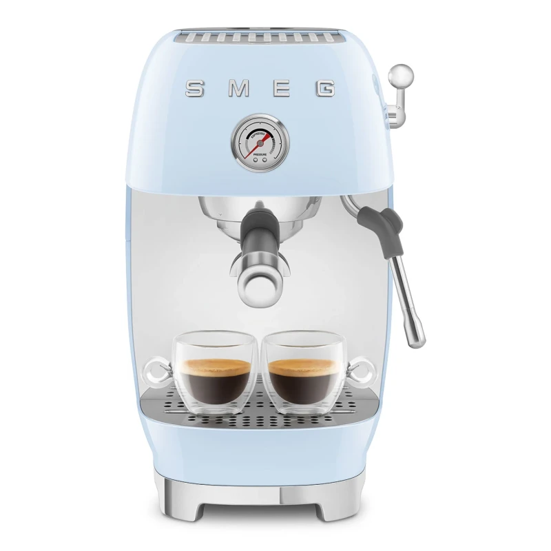 Smeg - Manual Espresso Coffee Machine with Cold Brew - Glossy Light Blue