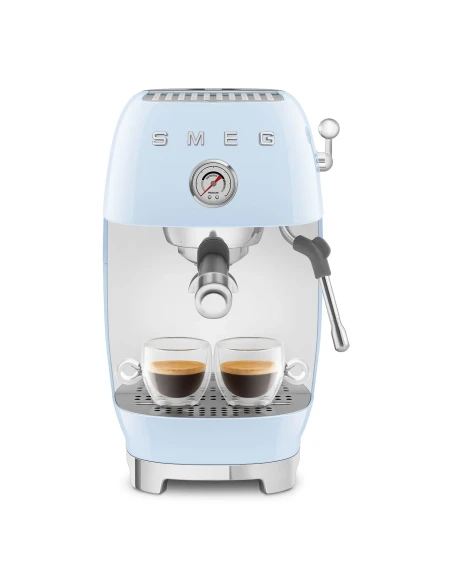 Smeg - Manual Espresso Coffee Machine with Cold Brew - Glossy Light Blue