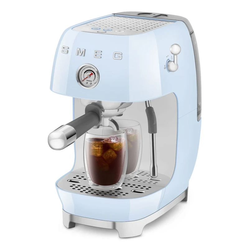 Smeg - Manual Espresso Coffee Machine with Cold Brew - Glossy Light Blue