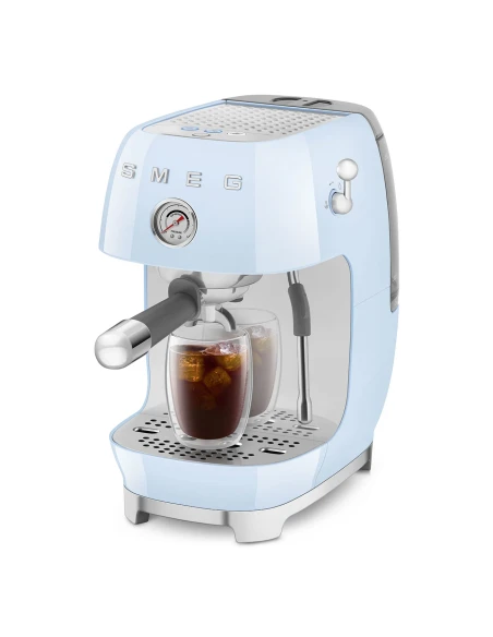 Smeg - Manual Espresso Coffee Machine with Cold Brew - Glossy Light Blue