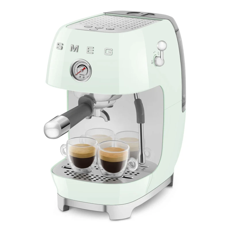 Smeg - Macchina da Caffè Espresso Manuale con Cold Brew - Verde Pastello Lucido