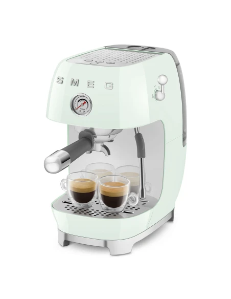 Smeg - Macchina da Caffè Espresso Manuale con Cold Brew - Verde Pastello Lucido