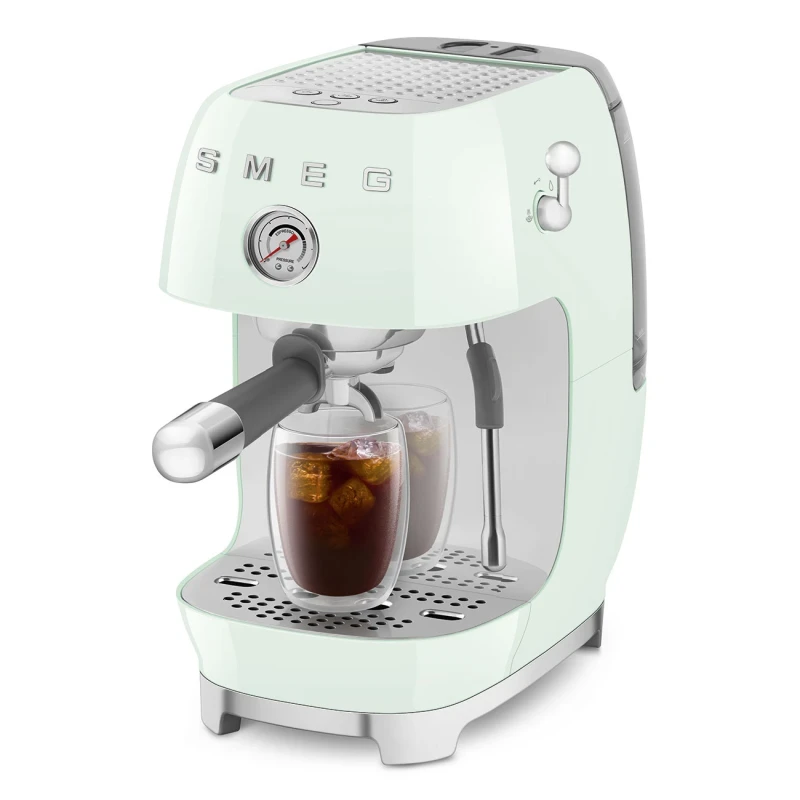 Smeg - Macchina da Caffè Espresso Manuale con Cold Brew - Verde Pastello Lucido