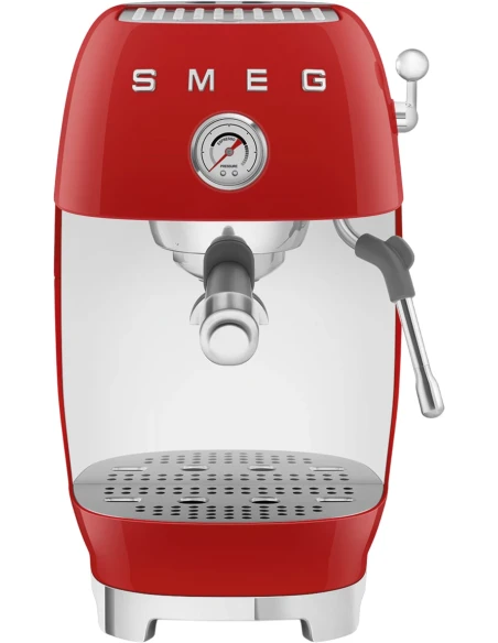 Smeg - Macchina da Caffè Espresso Manuale con Cold Brew - Rosso Lucido