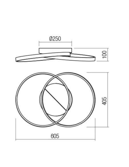 Redo Group - Espiral  Ceiling Lamp - Matt Gold