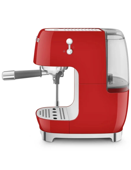 Smeg - Macchina da Caffè Espresso Manuale con Cold Brew - Rosso Lucido